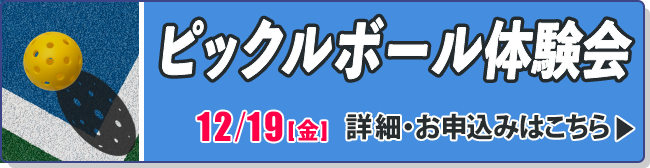 ピックルボール体験会　12月19日(金)