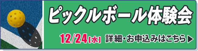 ピックルボール体験会　12月24日(水)