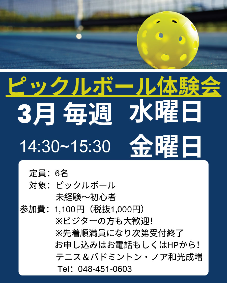 ピックルボール体験会